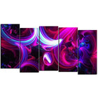 Designart Purple Haze 5-Panel Abstract Canvas Art Print, (PT3009-1084)-Print