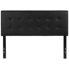 Flash Furniture Lennox Tufted Upholstered Full Size Headboard - Black Vinyl-Contemporary Style