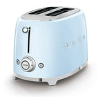 SMEG 50's Style 2 Slice Toaster, Pastel Blue (TSF01PBUS)-Backlit chrome knob with 4 functions: Reheat, Defrost, Cancel, Bagel