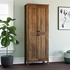 Sauder Miscellaneous Storage 2-Door Storage Cabinet - 72.05" H - Rural Pine (427958)-72.05"H x 27.17"W x 15.47"D