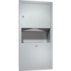 ASI Surface-Mounted Paper Towel and Waste Receptacle-Surface mounted paper towel dispenser, dispenses 350 C-fold or 475 multi-fold paper towel