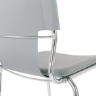 Avenue Six 26" Dorado Vinyl with Chrome Base Counter Stools, Grey, 2 Pack-Chrome Base