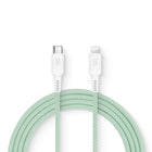 LOGiiX Vibrance Connect USB-C to Lightning - Green-Colourful & ultra-durable 1.5m charging cable to fast charge Apple devices