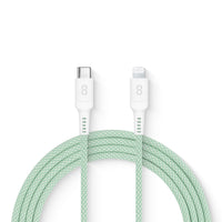 LOGiiX Vibrance Connect USB-C to Lightning - Green-Colourful & ultra-durable 1.5m charging cable to fast charge Apple devices