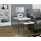 Monarch Specialties 3287 Nesting Table - Glossy White/Tempered Glass - 2 Pack-Assembled dimensions - Large table: 19.75"W x 19.75"D x 19.75"H - Small Table: 15.75"W x 15.75"D x 15.75"H
