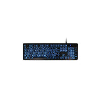 Aluratek Large Print Tri-Colour USB LED Backlit Illuminated Keyboard-Built-in multimedia and quick-access hotkeys for your convenience - e-mail, Home Page, Favorites, Play/Pause, Previous, Next, Stop, etc