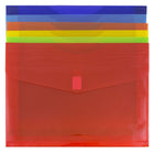 JAM Paper Plastic Envelopes with VELCRO Brand Closure, 2" Expansion, 9.75x13, Assorted Colors, 18 pack (218V2oliprysg)-Made from smooth translucent plastic. Scratch, water, and tear resistant