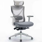 MotionGrey AirGlide Mesh Series Office Chair- Executive Ergonomic Computer Desk Mesh Back - White-Padded 4 Directional adjustment armrest to adjust the armrest up & down, forward & backward, slide side to side and rotate side to side