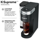 Keurig K-Supreme Single Serve K-Cup Pod Coffee Maker - With MultiStream Technology - Black-Multiple brew sizes: Brew a 177, 237, 296, or 355 ml (6, 8, 10, or 12 oz) cup