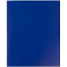 JAM Paper Plastic POP Two Pocket Folders, Deep Blue, 12 Pack (382Ebug)-5