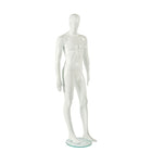 RP Adult Male Abstract Mannequin, Shiny White-Full male mannequin