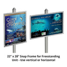 Azar Displays Snap Frame for Freestanding Unit (300271-SLV)-Snap Frame
