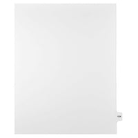 Mark Maker Legal Exhibit Index Tab White Single Tabs, 1/15th Cut, Letter Size, No Holes, Number 104, 25 Pack-White Single Tabs, 1/15th Cut