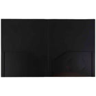 JAM Paper Plastic Heavy Duty Two Pocket Folders, Black, 108 Pack (57406B)-Size: 9" x 12"