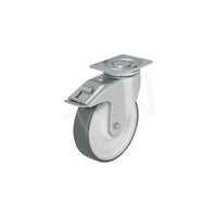 Blickle Polyurethane Caster, Wheel Diameter: 6-5/16" (160.3375 Mm), Caster Type: Swivel w/Brake (LH-POTH 160R-FI)-Wheel Diameter: 6-5/16" (160.3375 mm)