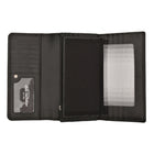 Club Rochelier Ladies Clutch Wallet with Checkbook & Gusset - Black-2 ID windows
