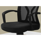 Monarch Specialties 7339 Office Chair - Black/Black Base-360-degree swivel seat and black 5-star base with hooded casters offer mobility, while an adjustable height mechanism with tilt-back/lock-in control allows the chair to be optimized for the sitter
