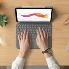 Logitech Folio Touch Keyboard Case for iPad Air 11" (M3/M2) & iPad Air (4th & 5th generation) - Graphite-Front, back and corner protection: A durable form-fit cover protects the front, back, and corners of your iPad Air, securely holding it in place no matter what you’re doing