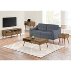 Monarch Specialties 2836 Coffee Table - Walnut Mid-Century With A Drawer-1 wide shelf and 1 storage drawer offer space to store small items and keep the tabletop clutter free
