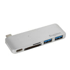 Kopplen USB-C 5-in-1 Hub with PowerDelivery, Silver-5-in-1 Aluminium finish; Silver coloured