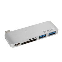 Kopplen USB-C 5-in-1 Hub with PowerDelivery, Silver-5-in-1 Aluminium finish; Silver coloured