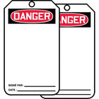 Blank Header Safety Tags, Danger, SED647, 25 Pack-Language - French