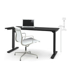 Bestar 30" x 60" Electric Height Adjustable Table, Black, (65867-18)-The mechanism meets or exceeds ANSI/BIFMA performance standards.