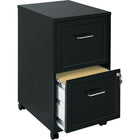 Hirsh 2 Drawer Vertical Mobile File Cabinet - Letter - Black-Full high-side drawers accommodate letter-size hanging file folders