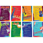 North Star Teacher Resources Bulletin Board Set, Music Genres, 8 Pack (NST3059)-Dimensions: 17"H x 11"W