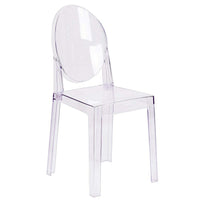 Nicer Furniture Louis XVI Ghost Side Chair - 4 Pack-Transparent Crystal Finish