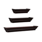 nexxt Madison Wall Shelf, Set of 3, 4.75" Deep Wall Ledges, 12", 16" & 24", Espresso-Set: comes with a total of 3 different-sized wall shelves