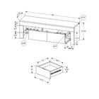 Monarch Specialties 3548 Tv Stand - 63"L/High Glossy White With Tempered Glass-Convenient open shelves to store audio/visual components (glass shelves are not adjustable)