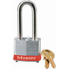 Master Lock Series 3 Laminated Steel Safety Padlocks, Red, 1-9/16" Body Width, 4 Pack (3LHRED)-Security Padlock