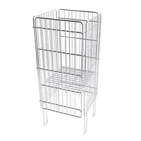 Eddie's Wire Dump Bins - 12" x 12" x 30" - Chrome (214113-1)-Wire Dump Bins