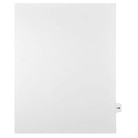 Mark Maker Legal Exhibit Index Tab White Single Tabs, 1/15th Cut, Letter Size, No Holes, Number 133, 25 Pack-White Single Tabs, 1/15th Cut