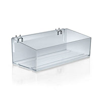 Azar Displays Divider Bin, 4" x 16" x 7" (556116)-Can be used on pegboard or slatwall
