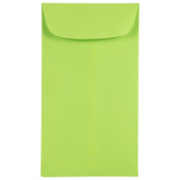 JAM Paper #5.5 Coin Envelopes, 3 1/8 x 5 1/2, Brite Hue Ultra Lime Green, 1000 Pack-Coin Envelopes