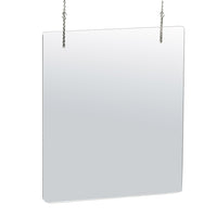 Azar Displays Acrylic Hanging Cashier Shield - 30"W x 40"H - Clear - 2 Pack-Protective Barrier