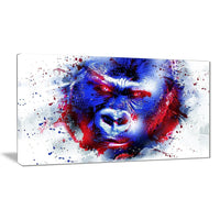 Designart Watchful Gorilla Large Animal Canvas Artwork, (PT2358-32-16)-Print