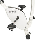 FitDesk Recumbent Exercise Bike with Adjustable Sliding Desk (FD4010)-Quiet: balanced flywheel with twin belt drive, nyloc pedal nut prevents pedal and crank arm service