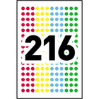 Avery See Thru Removable Colour-Coding Labels, 1/4" Round, Assorted, 648 Pack (2370)-0.25" Assorted