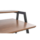 Can-Bramar Encora Writing Desk - Matte Black and Walnut-The upper shelf is perfect to place inspirational objects and work resources to make your work more enjoyable and efficient