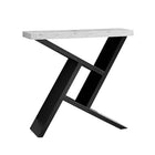 Monarch Specialties 2406 Accent Table - 36"L/Black/Cement-Look Hall Console-Thick, spacious rectangular table top