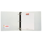 JAM Paper Standard 3" 3-Ring Flexible Poly Binder - Clear - 10 Pack -Quantity: Pack of 10, Made to be long lasting and resist tearing or bending, easy to clean
