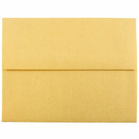 JAM Paper A2 Invitation Envelopes, 4.38 x 5.75, Stardream Metallic Gold, 250 Pack (GCST608H)-Gold stardream metallic envelope
