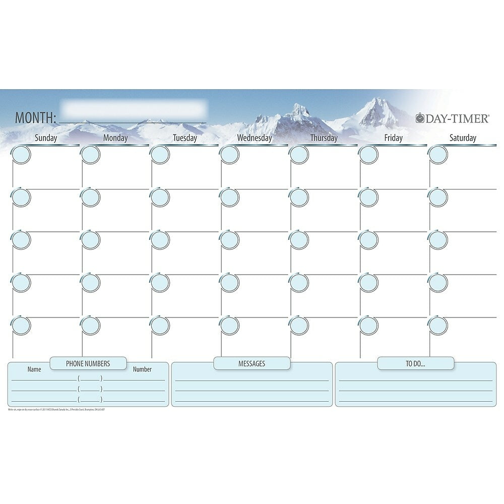 DAY-TIMER Undated Erasable Flexible Wall Planner, 11" x 17" | staples.ca