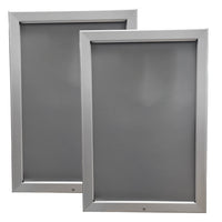 Eddie's Lockable Snap Frame Poster Holder - 11" x 17" - Silver Aluminum - 2 Pack (120665-2)-Lockable Snap Frame Poster Frames