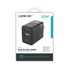 LBT Power Stream 20W Dual-port PD Wall Charger - Black-Aditional USB-A port allows for two devices to charge simultaneously.