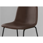 Monarch Specialties 7753 Barstool - Brown Leather-Look/Black Metal-Perfect for a standing desk, kitchen islands or home bars