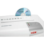 HSM Shredstar X10 10-Sheet Cross-Cut Shredder - White (HSM1045)-Duty cycle: 7 minutes on/45 minutes off